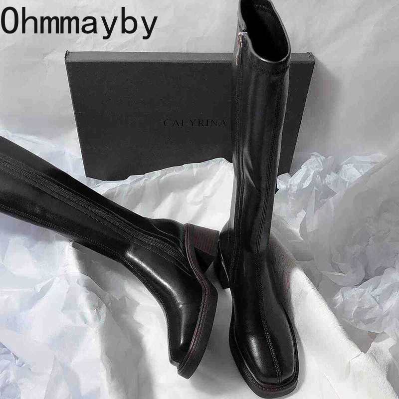 Vintage Thick Heel Women Knee  - đánh giá và giá Vintage Zipper