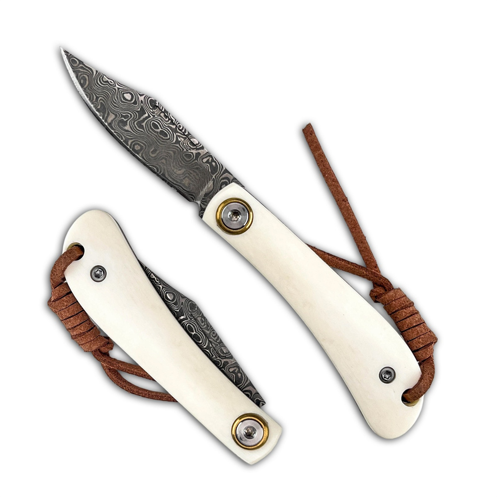 Compact Vintage Damascus Foldi - đánh giá và giá Vintage Collectible Pocket Knives